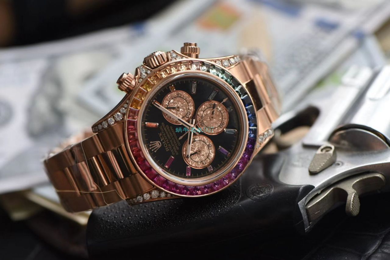 独家后加工真钻包金ROLEX彩虹迪劳力士宇宙计型迪通拿116595 RBOW腕表 / R577