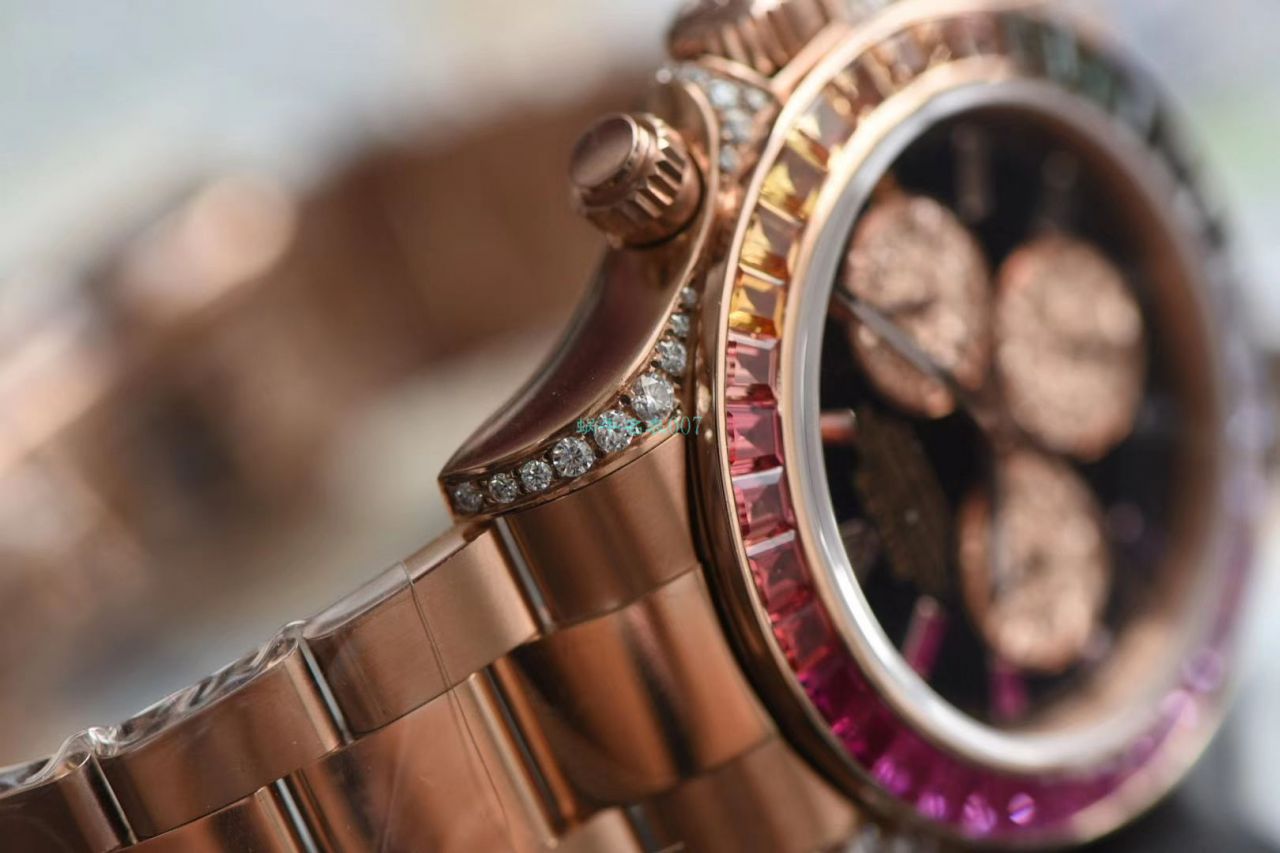 独家后加工真钻包金ROLEX彩虹迪劳力士宇宙计型迪通拿116595 RBOW腕表 / R577