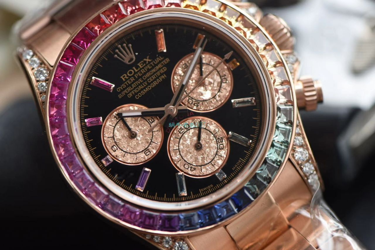 独家后加工真钻包金ROLEX彩虹迪劳力士宇宙计型迪通拿116595 RBOW腕表 / R577