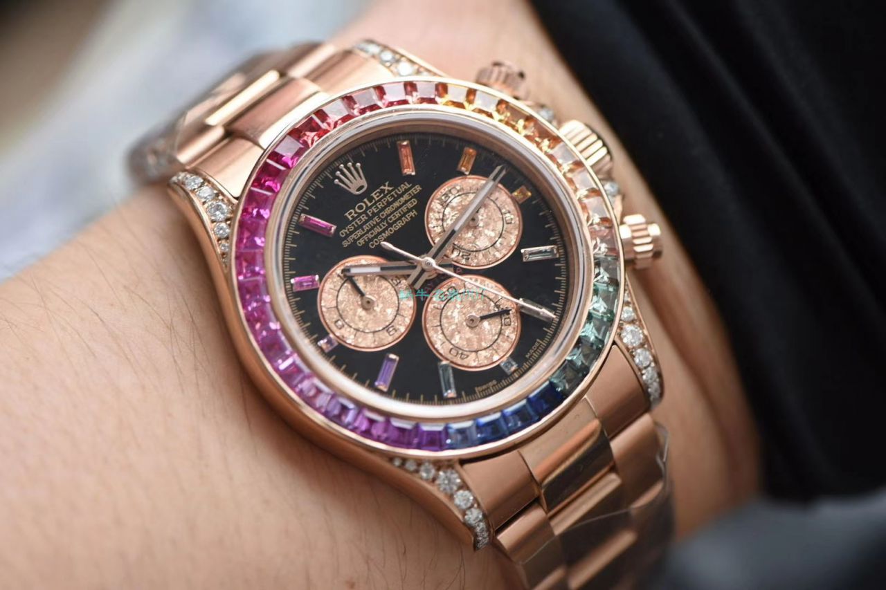 独家后加工真钻包金ROLEX彩虹迪劳力士宇宙计型迪通拿116595 RBOW腕表 / R577