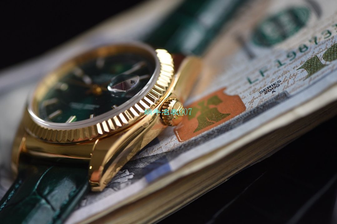 视频评测劳力士星期日历型系列118138-L(FC)绿盘腕表 / R582