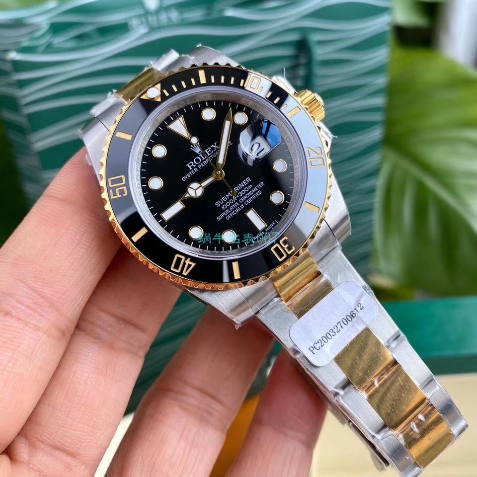 高端定制包金ETA机芯劳力士潜航者型116613LB-97203 蓝盘腕表(间金蓝水鬼) / R597