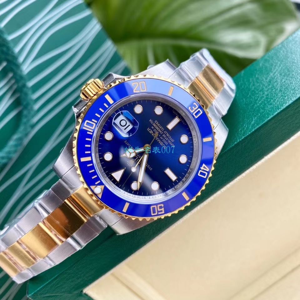 高端定制包金ETA机芯劳力士潜航者型116613-LN-97203间金黑水鬼黑盘腕表 / R596