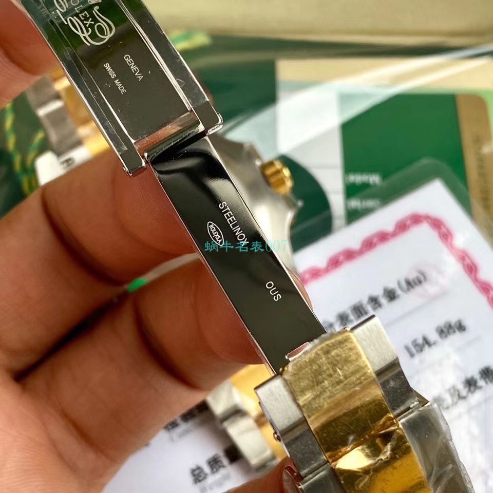 高端定制包金ETA机芯劳力士潜航者型116613-LN-97203间金黑水鬼黑盘腕表 / R596