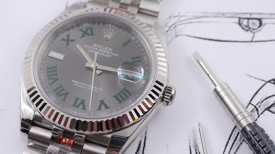 RE厂劳力士日志型系列m126334-0022绿萝腕表 / R607