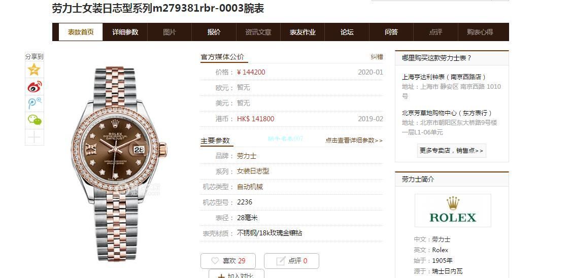 TW厂劳力士女装28MM日志型m279381rbr-0003，m279383rbr-0021腕表 / R612