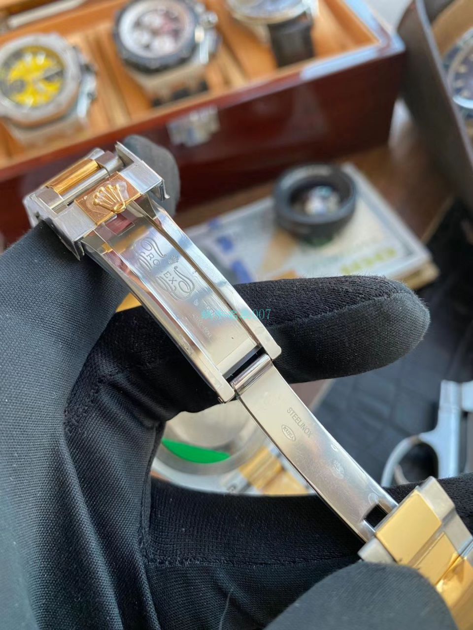 VR厂劳力士包金手表潜航者型间金蓝水鬼116613LB-97203 蓝盘腕表 / R613