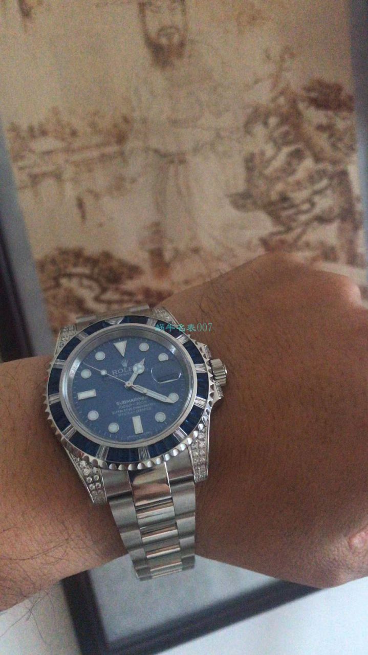 GM厂劳力士罗志祥同款后钻蓝钻鬼 / R618