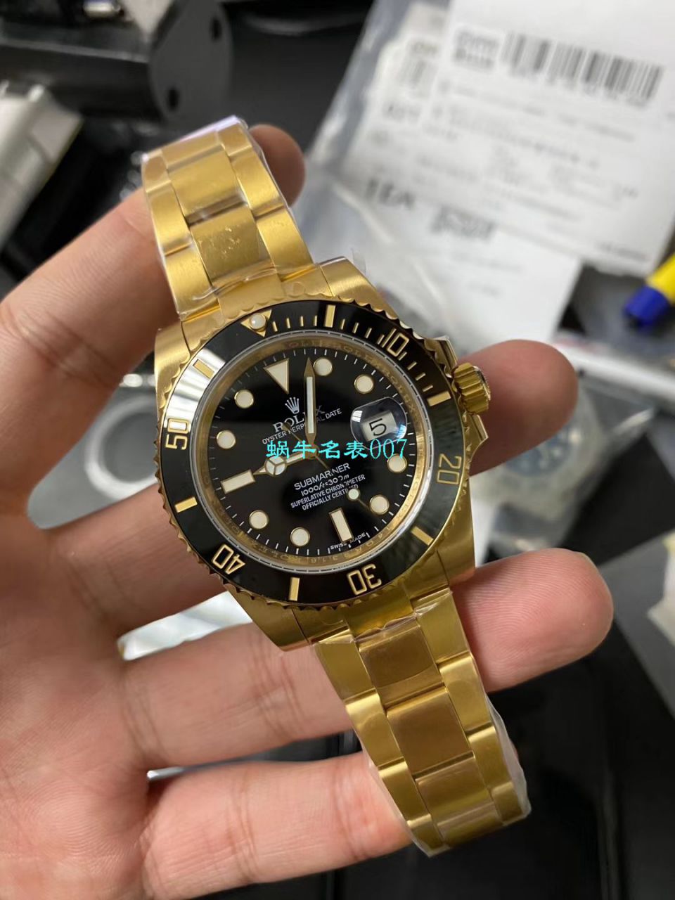   VR  土豪全18K包金黑水鬼～  劳力士潜航者型系列116618LN-97208 黑盘腕表 / R258