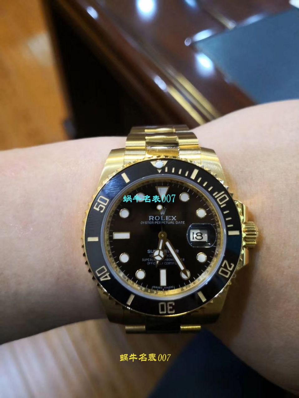   VR  土豪全18K包金黑水鬼～  劳力士潜航者型系列116618LN-97208 黑盘腕表 / R258