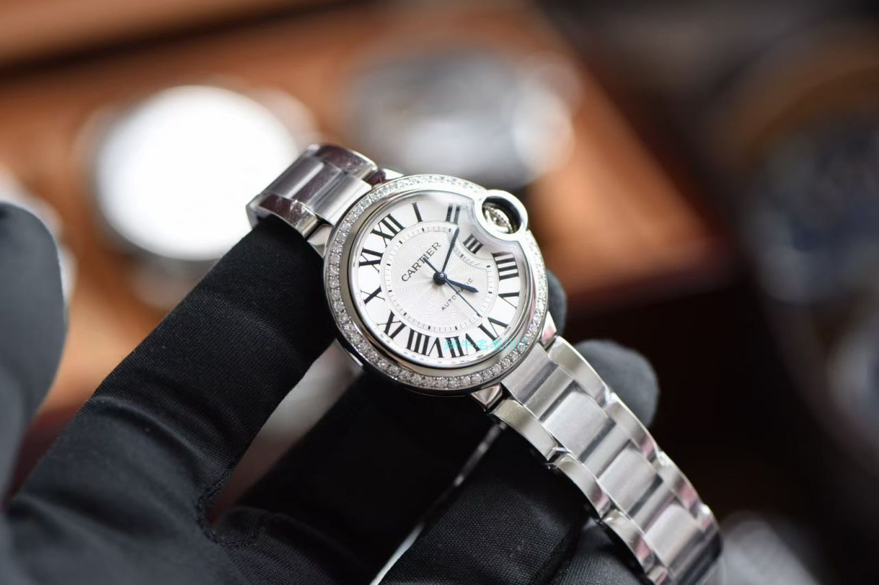   后加工高端定制真钻  卡地亚蓝气球系列33毫米W4BB0016女士腕表   / K301B
