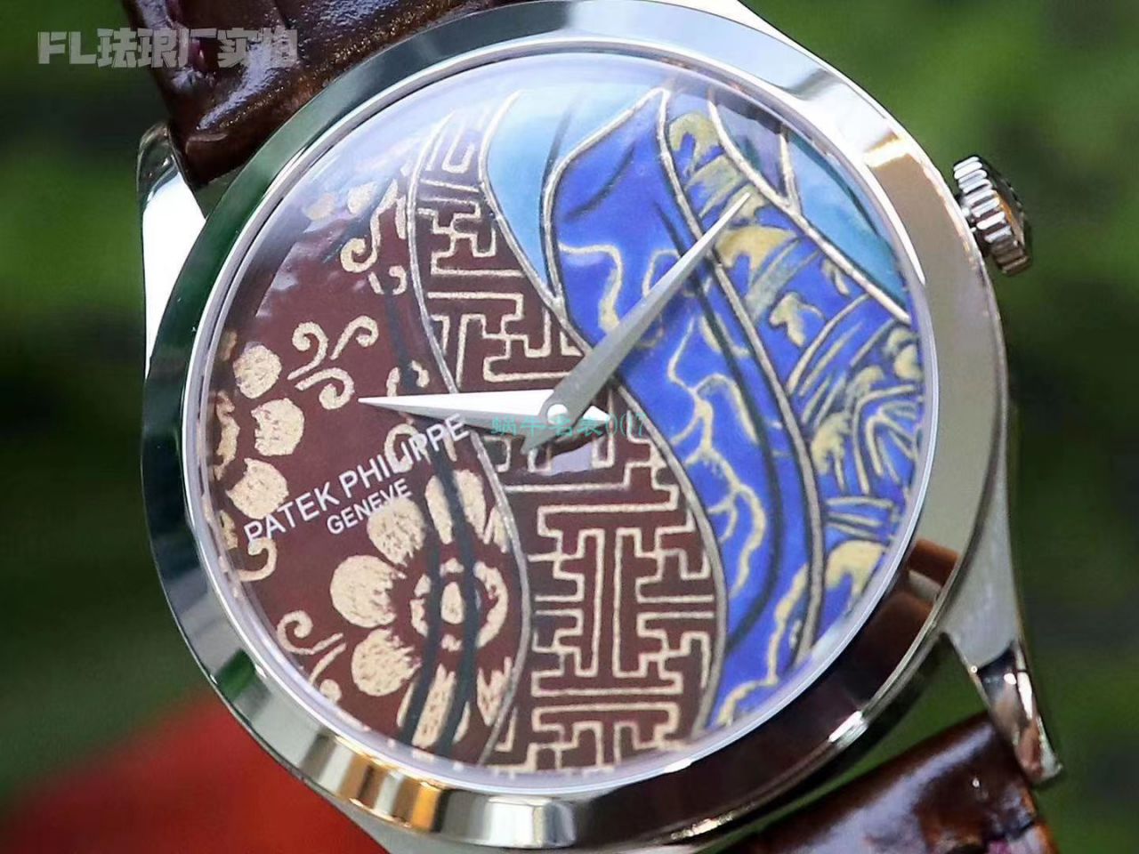 FL厂百达翡丽珍稀工艺珐琅5077P-102《不丹六面织品》，5077P-103《不丹八面织品》腕表 / BD316