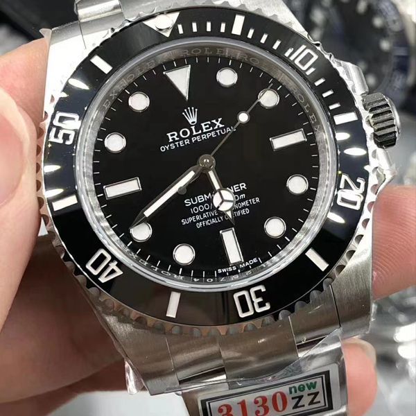 ZZ厂劳力士潜航者型无日历黑水鬼114060-97200 黑盘腕表