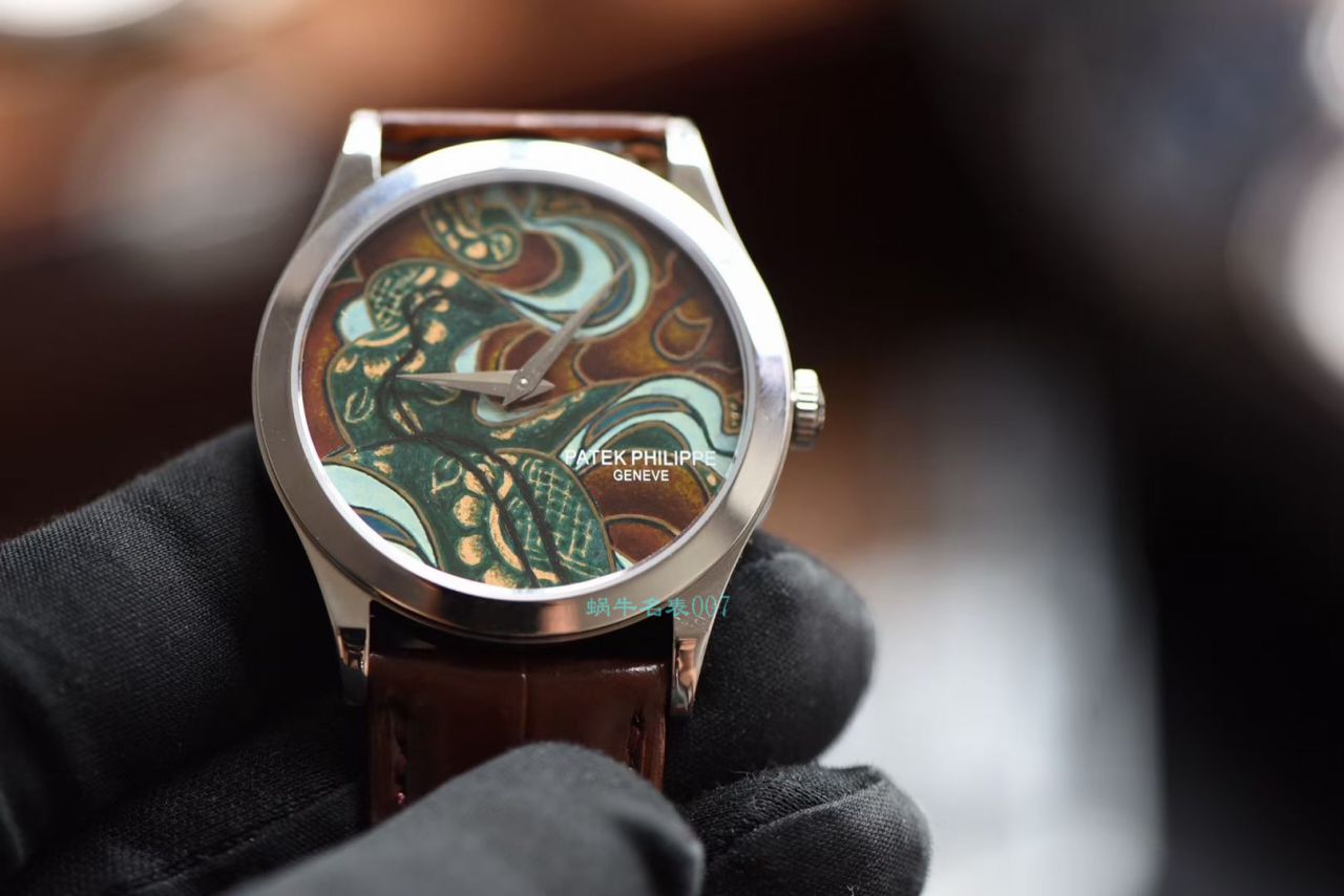 FL厂百达翡丽珍稀工艺珐琅5077P-102《不丹六面织品》，5077P-103《不丹八面织品》腕表 / BD316