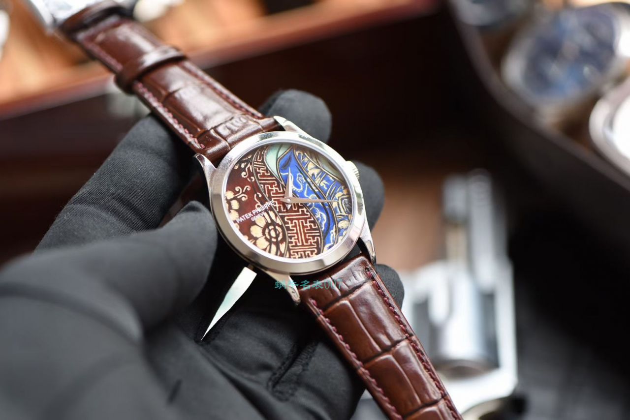 FL厂百达翡丽珍稀工艺珐琅5077P-102《不丹六面织品》，5077P-103《不丹八面织品》腕表 / BD316