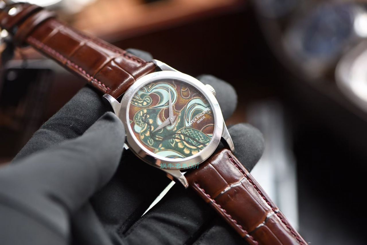 FL厂百达翡丽手表珍稀工艺珐琅5077P-102不丹六面织品 / BD319