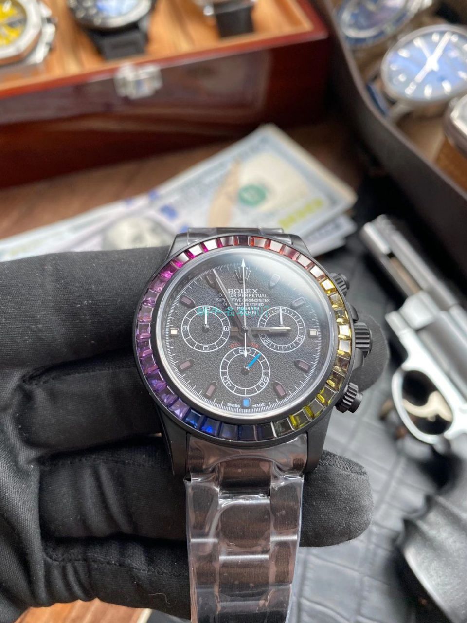 TW厂Blacken改装劳力士迪通拿碳黑钢皇副本手表 / R650