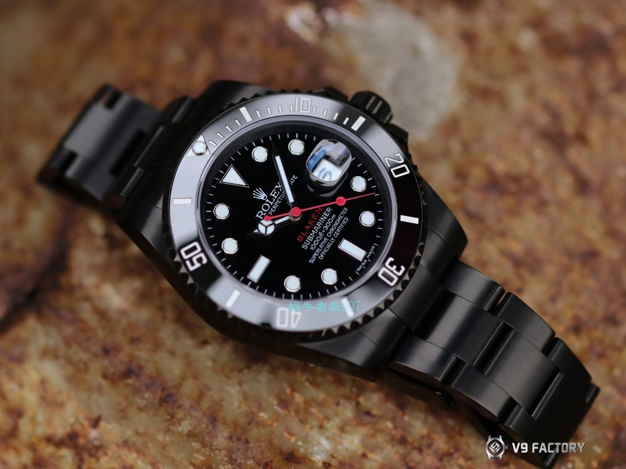 V9厂劳力士水鬼BLAKEN  SUBMARINER  DATE LV官方同款曜黑改装版 / R670
