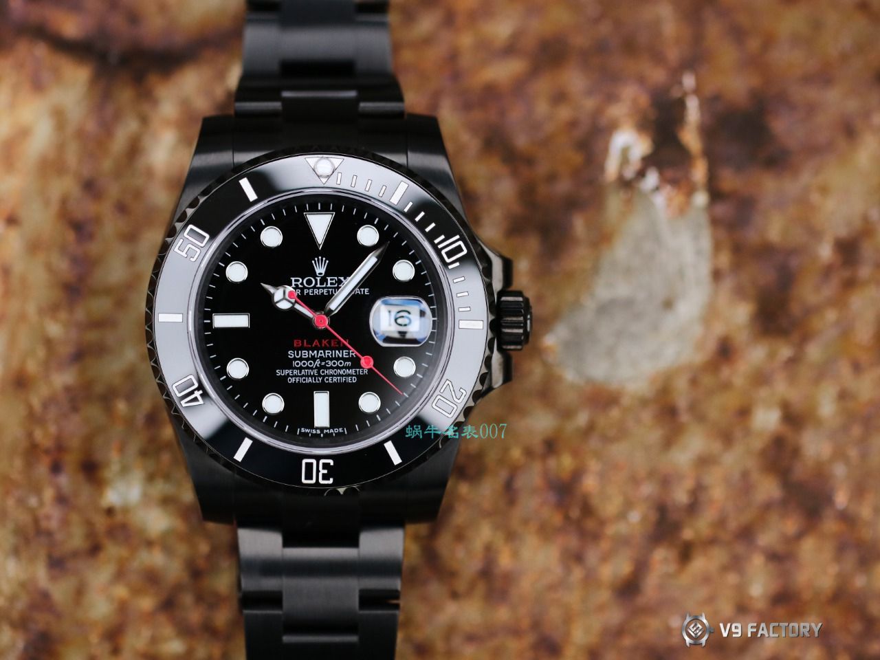 V9厂劳力士水鬼BLAKEN  SUBMARINER  DATE LV官方同款曜黑改装版 / R670