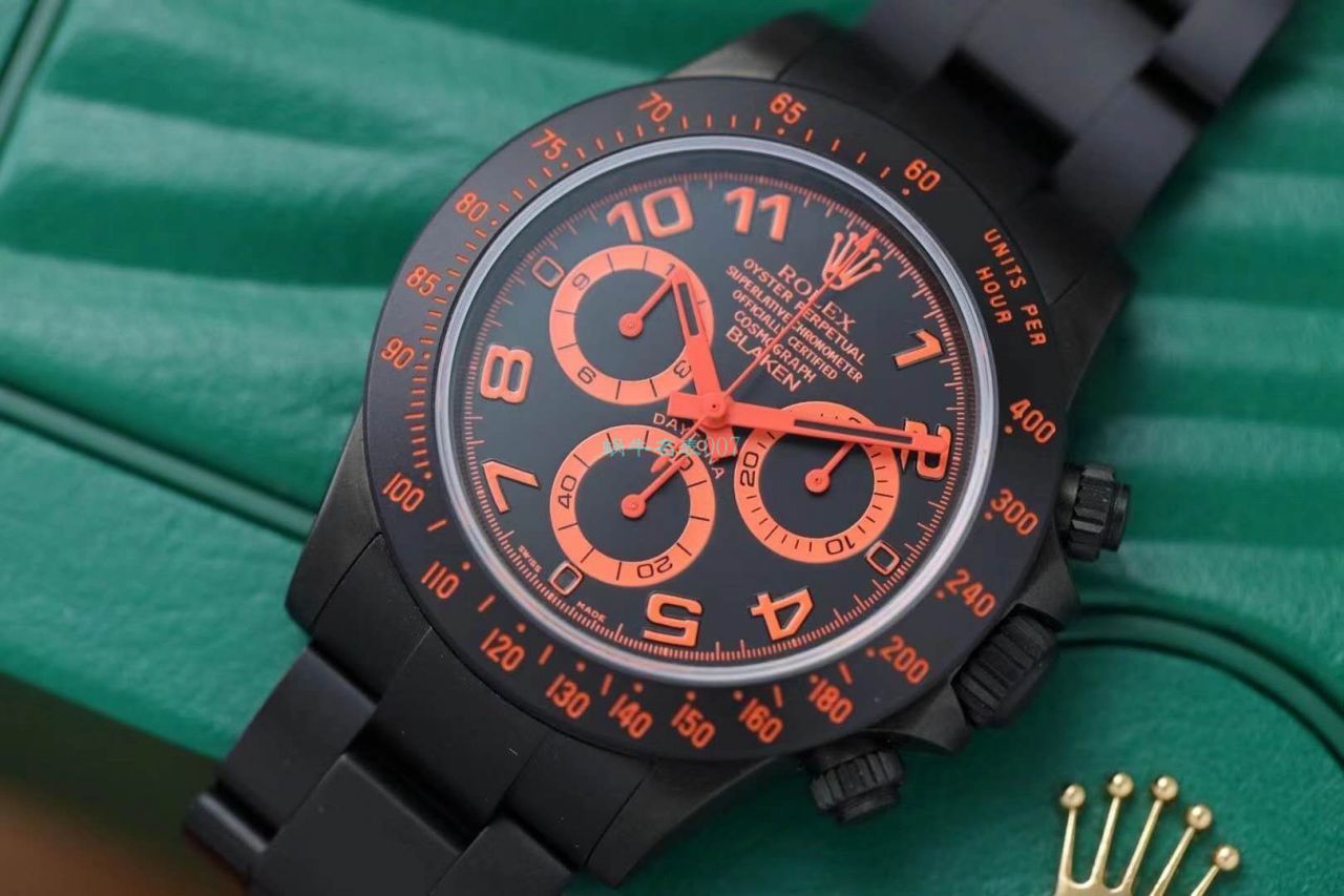   IPK厂劳力士迪通拿  Blaken改装磨砂碳化黑腕表以N厂超级4130迪通拿为基础 / R686