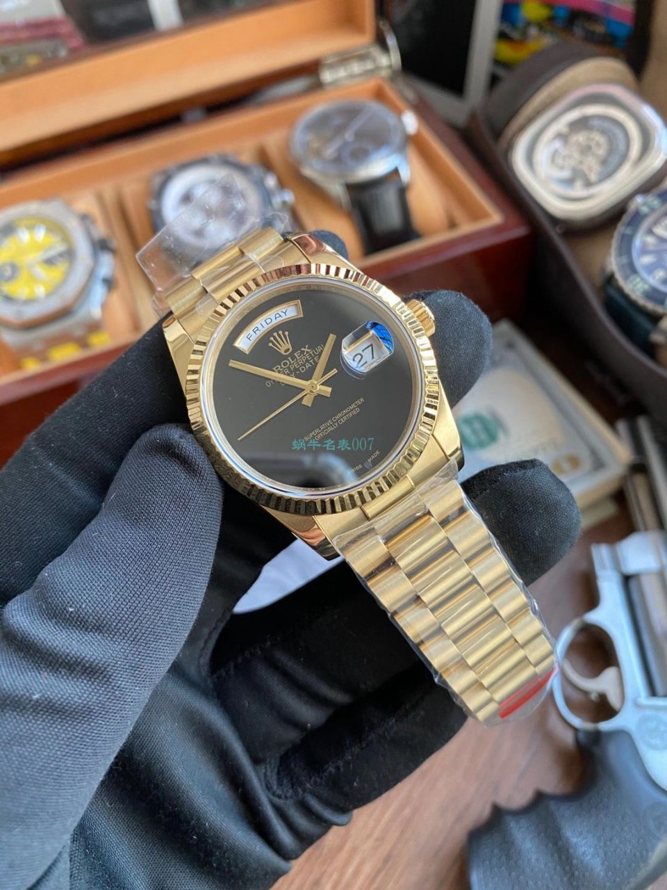 劳力士特别版极简星期日历型day-date无字天书腕表 / R691