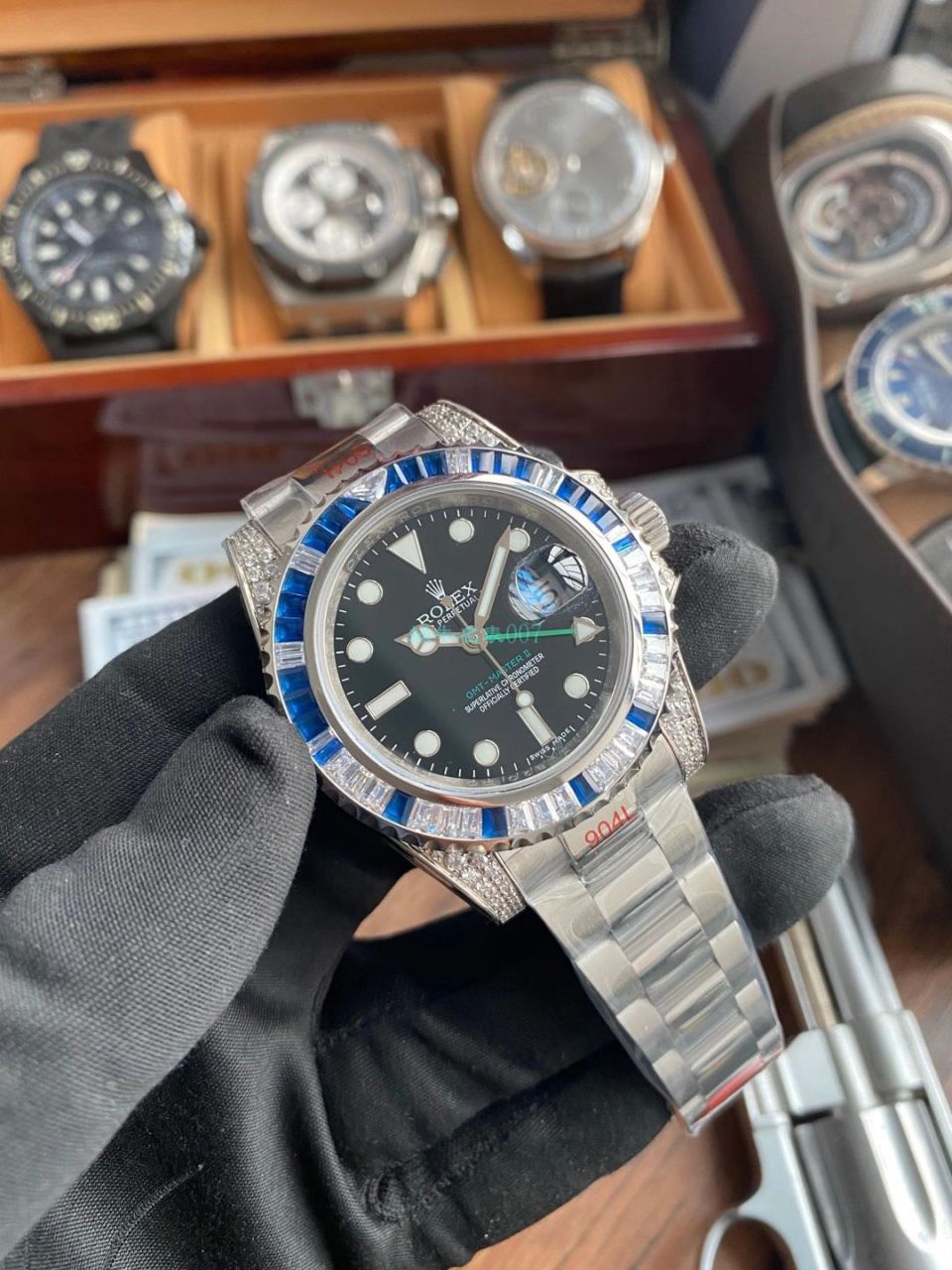 视频评测劳力士T钻奢华版格林尼治GMT / R703