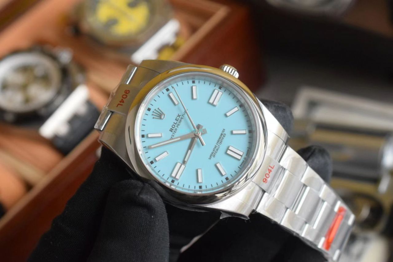 视频评测EW厂劳力士蚝式恒动41蒂芙尼蓝m124300-0006 / R722