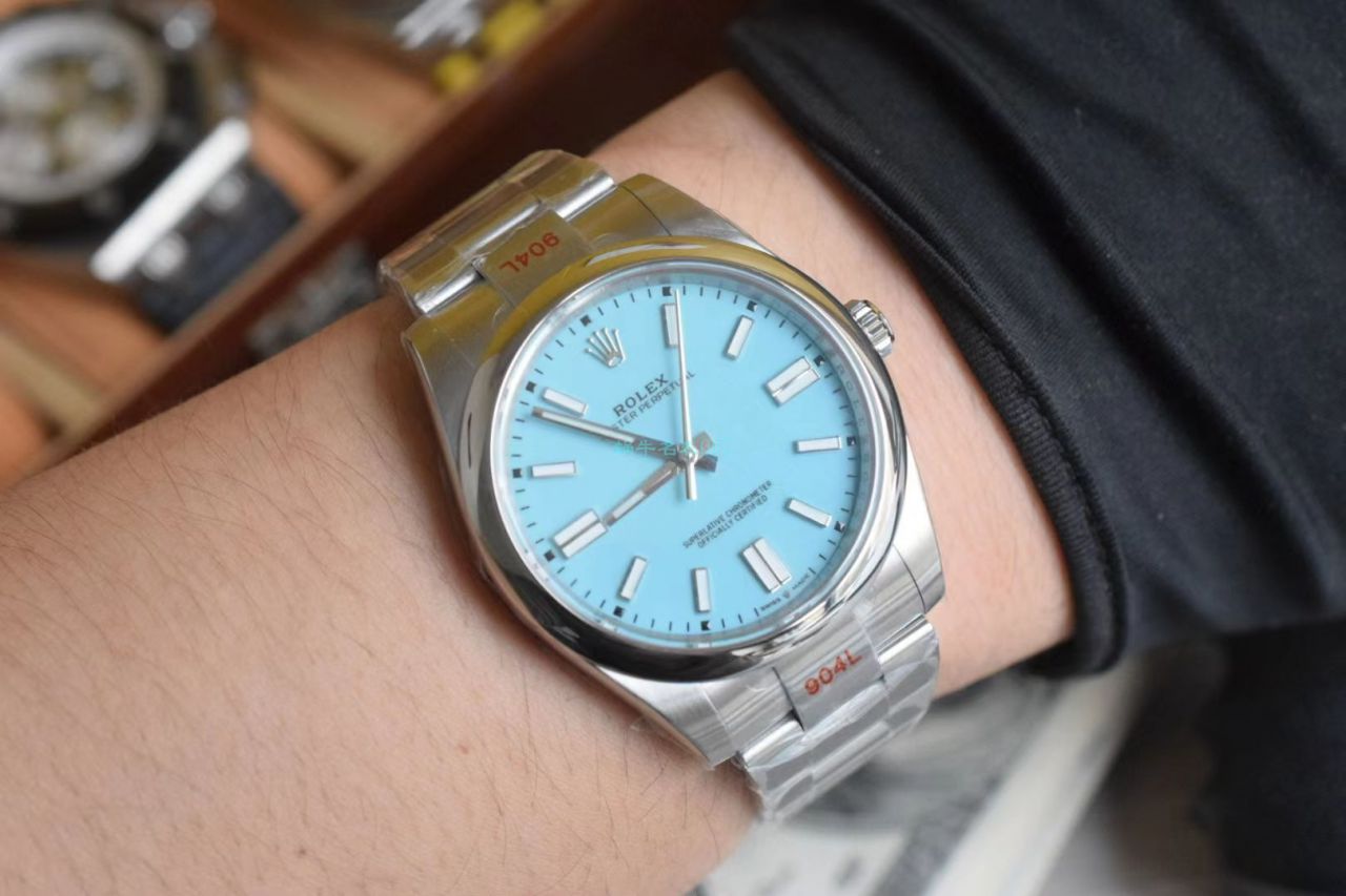 视频评测EW厂劳力士蚝式恒动41蒂芙尼蓝m124300-0006 / R722