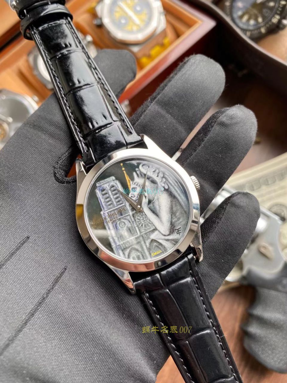 FL珐琅厂百达翡丽5077P微绘珐琅系列腕表「巴黎圣母院的石制怪兽」 / BD368