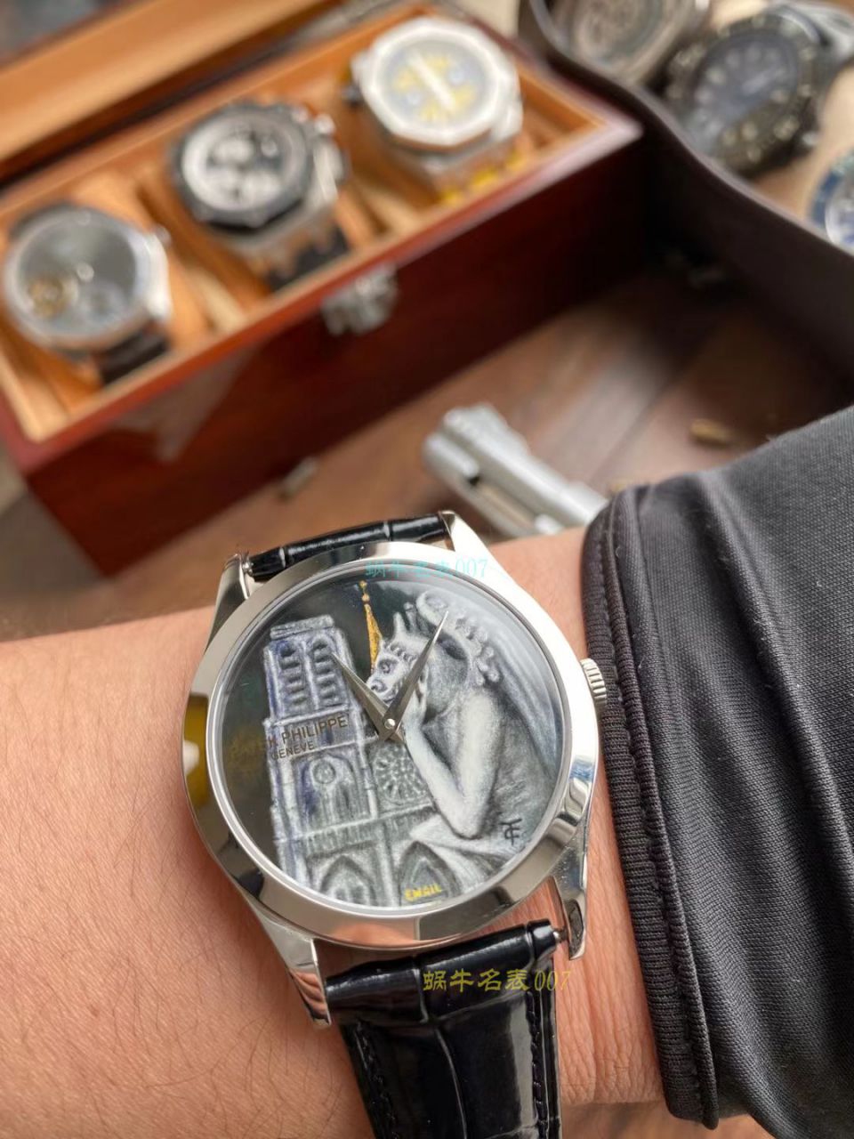 FL珐琅厂百达翡丽5077P微绘珐琅系列腕表「巴黎圣母院的石制怪兽」 / BD368