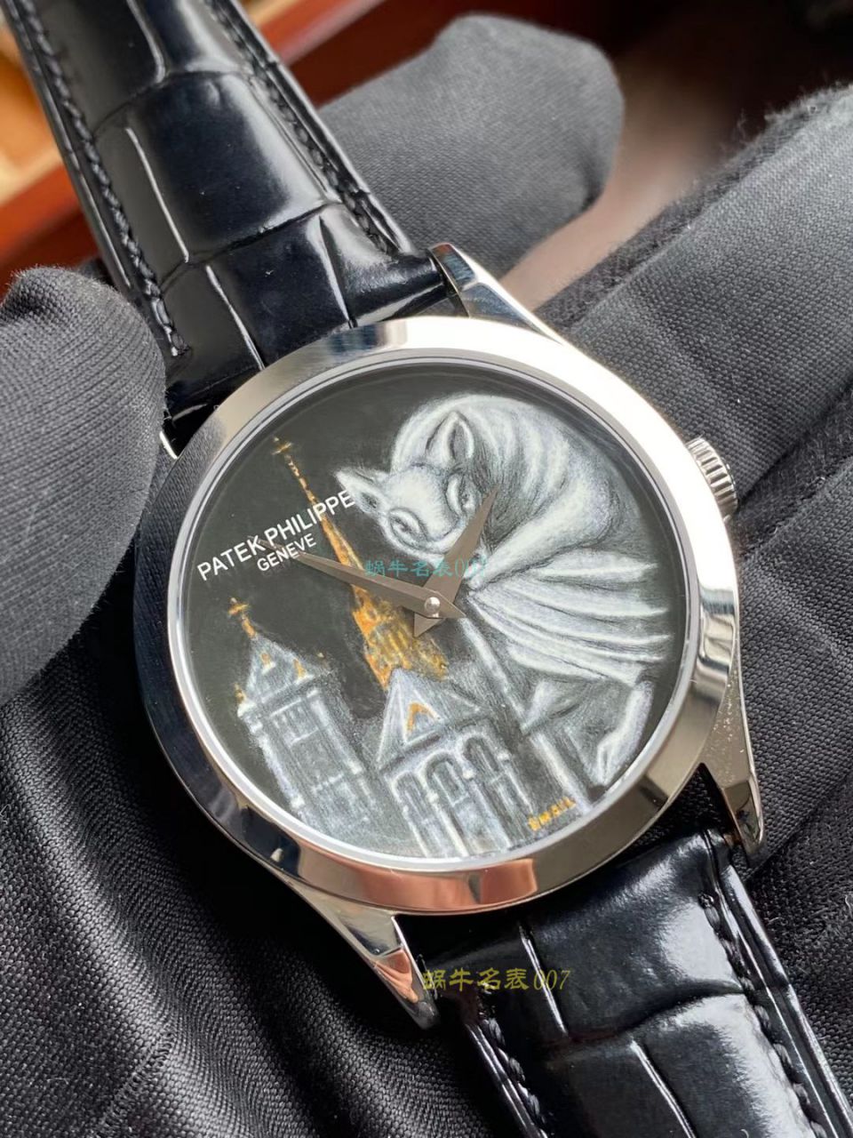 FL珐琅厂百达翡丽5077P微绘珐琅系列腕表「巴黎圣母院的石制怪兽」 / BD368