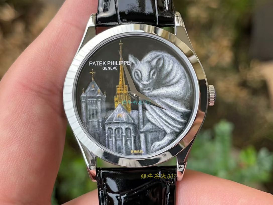 FL珐琅厂百达翡丽5077P微绘珐琅系列腕表「巴黎圣母院的石制怪兽」 / BD368