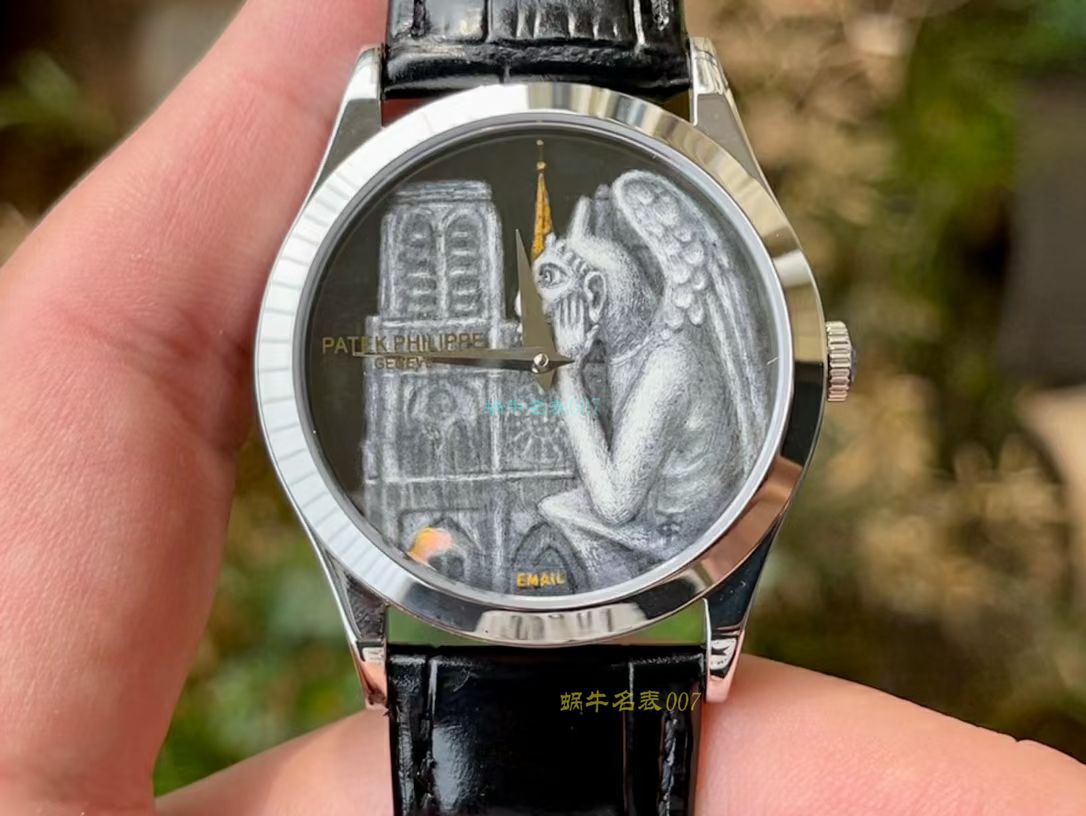 FL珐琅厂百达翡丽5077P微绘珐琅系列腕表「巴黎圣母院的石制怪兽」 / BD368