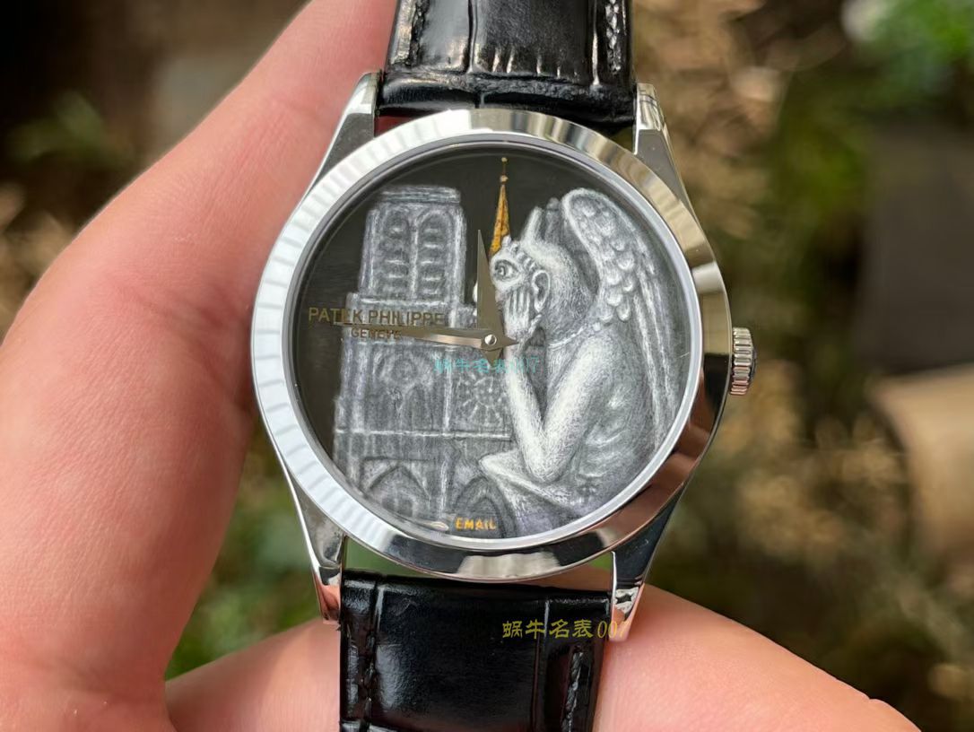 FL珐琅厂百达翡丽5077P微绘珐琅系列腕表「巴黎圣母院的石制怪兽」 / BD368