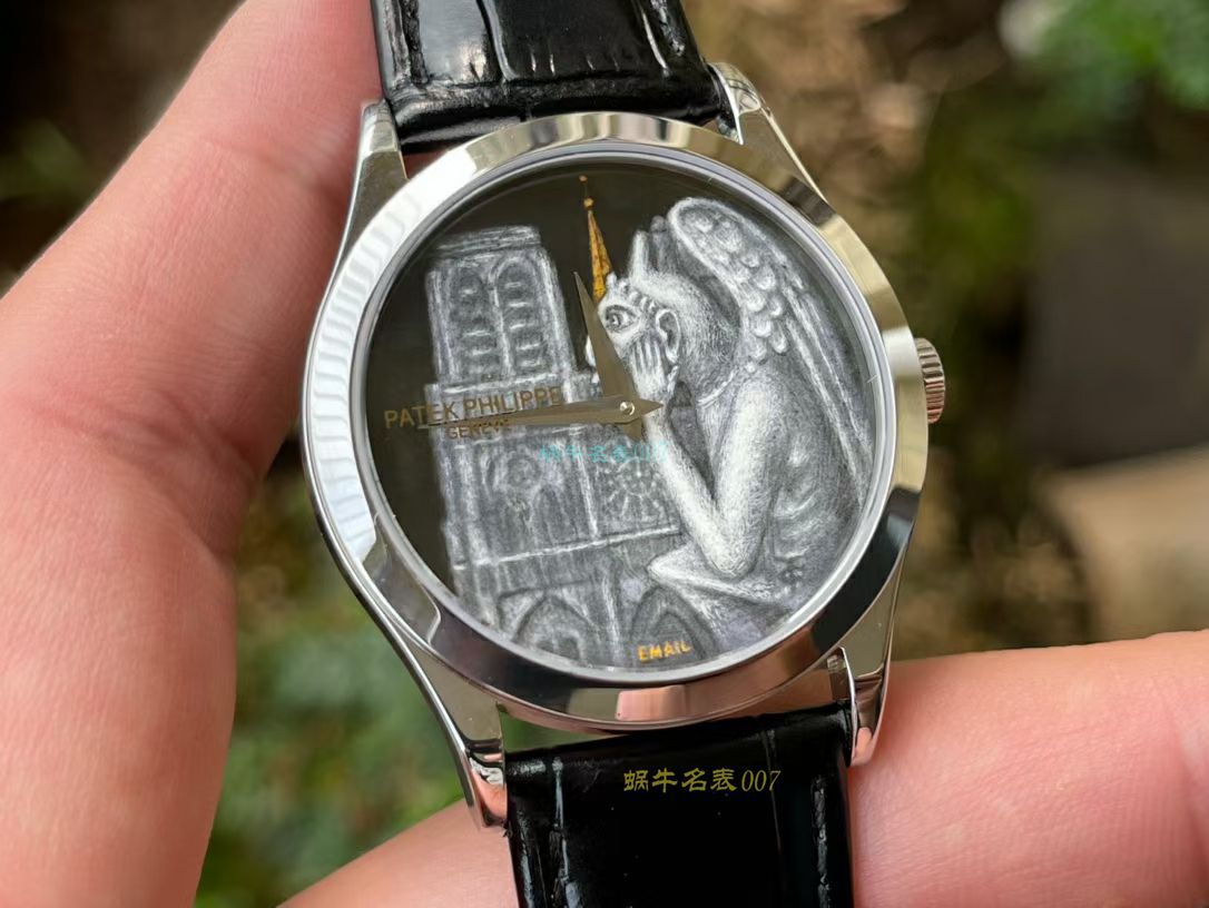 FL珐琅厂百达翡丽5077P微绘珐琅系列腕表「巴黎圣母院的石制怪兽」 / BD368