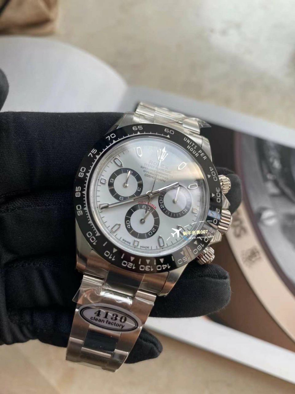 视频评测clean，C厂劳力士迪通拿熊猫迪m116500ln-0001 / R779