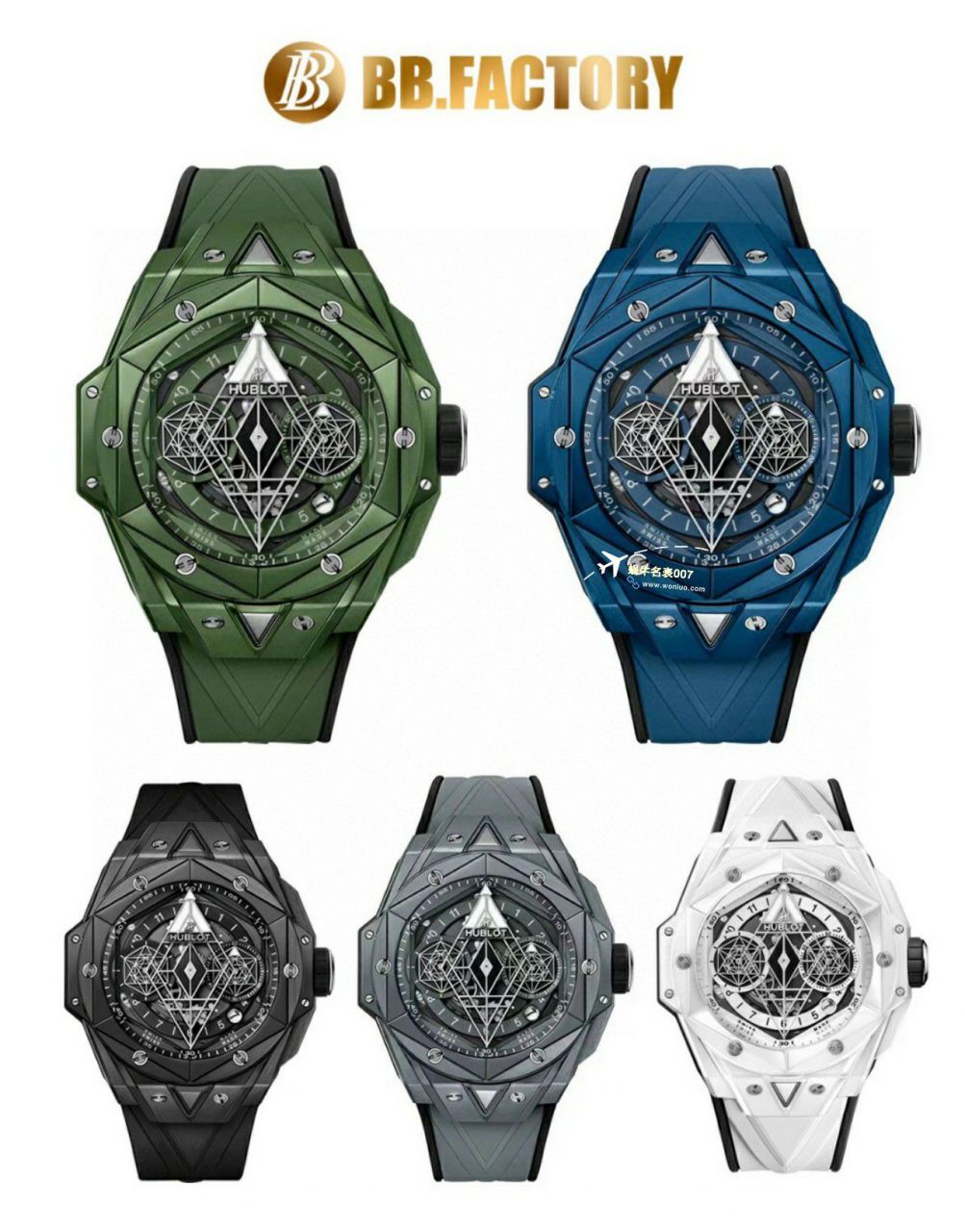 BBF厂宇舶SANG BLEU II刺青二代418.CX.1114.RX.MXM20，418.HX.2001.RX.MXM21，418.GX.5207.RX.MXM22，418.EX.5107.RX.MXM21 / YB123