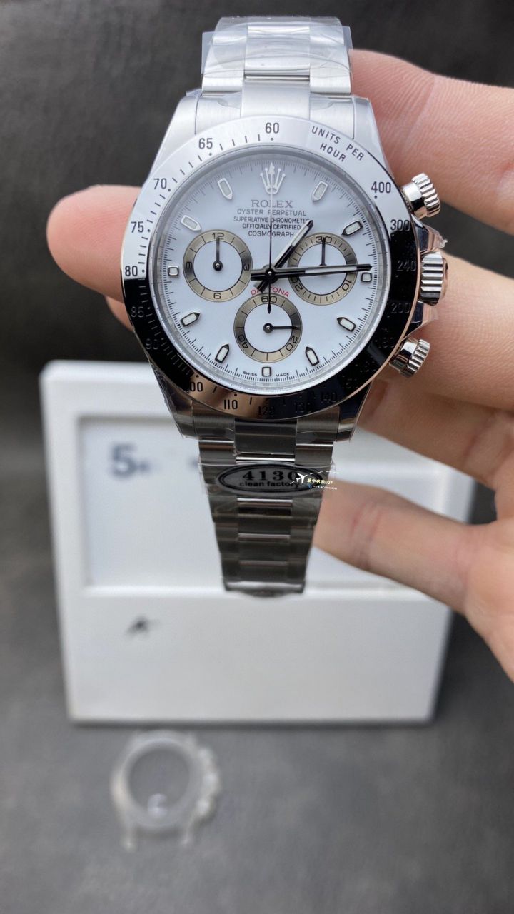 视频评测clean，C厂劳力士迪通拿熊猫迪m116500ln-0001 / R779