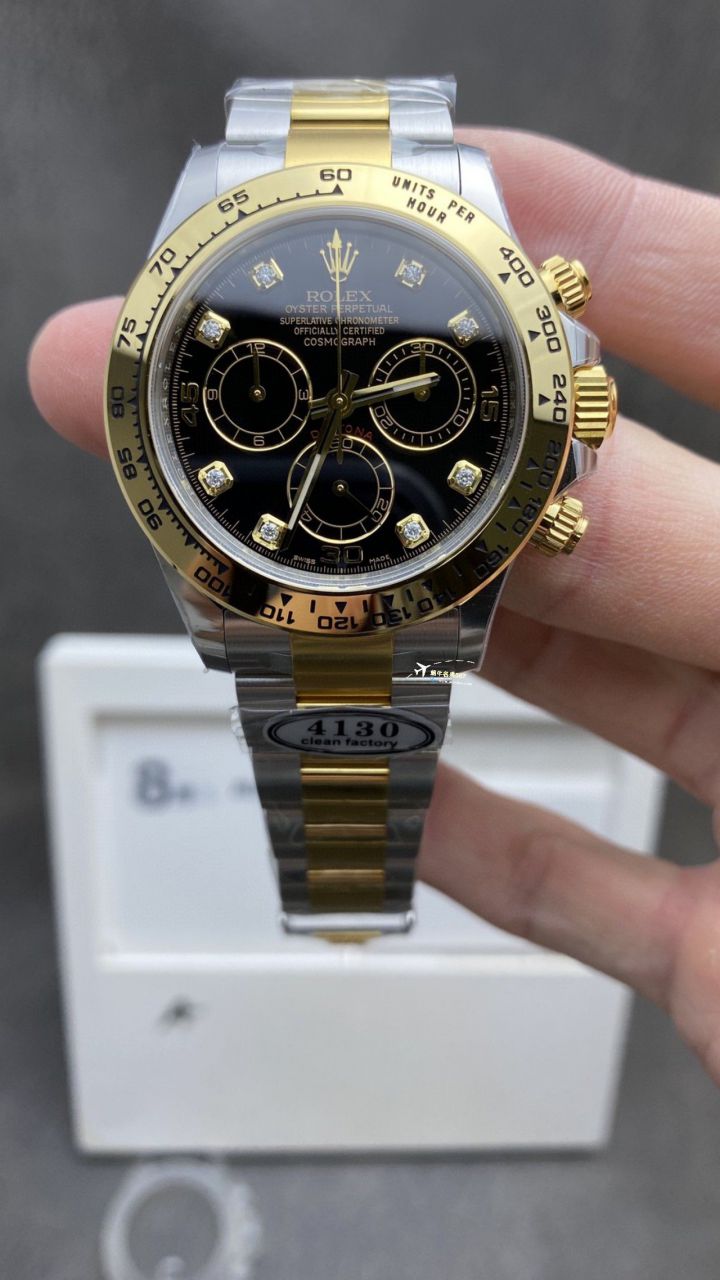 视频评测clean，C厂劳力士迪通拿熊猫迪m116500ln-0001 / R779