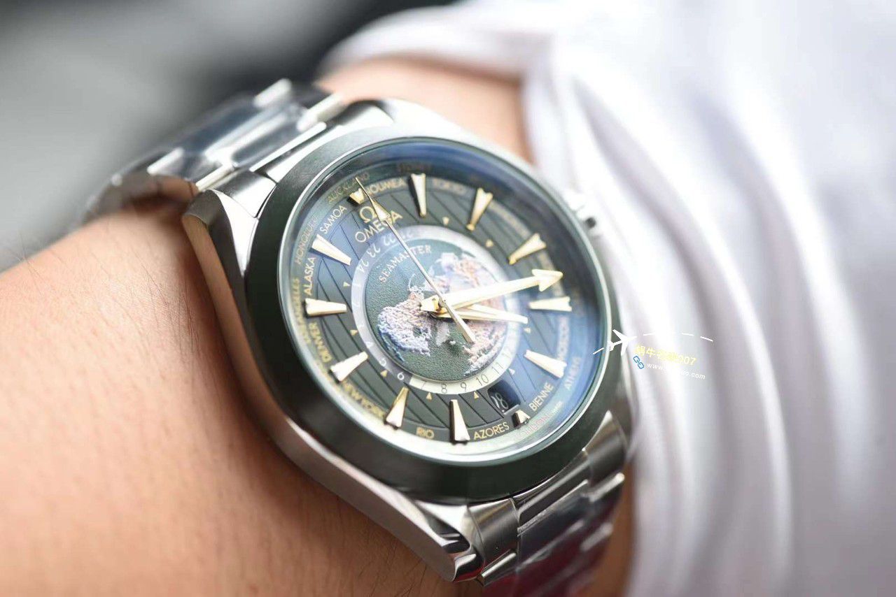 VS厂欧米茄海马150世界时绿面盘220.30.43.22.10.001腕表 / M786