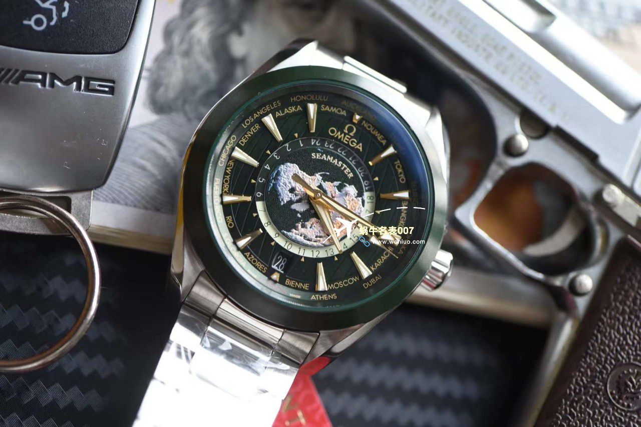 VS厂欧米茄海马150世界时绿面盘220.30.43.22.10.001腕表 / M786