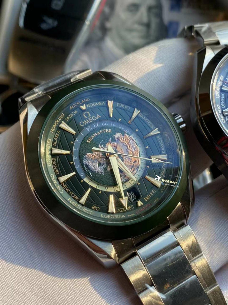 VS厂欧米茄海马150世界时绿面盘220.30.43.22.10.001腕表 / M786