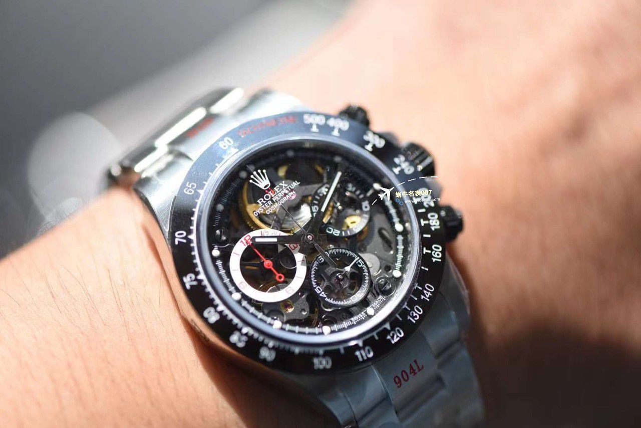 视频评测劳力士迪通拿F1车手限定特别版镂空定制手表 / R800