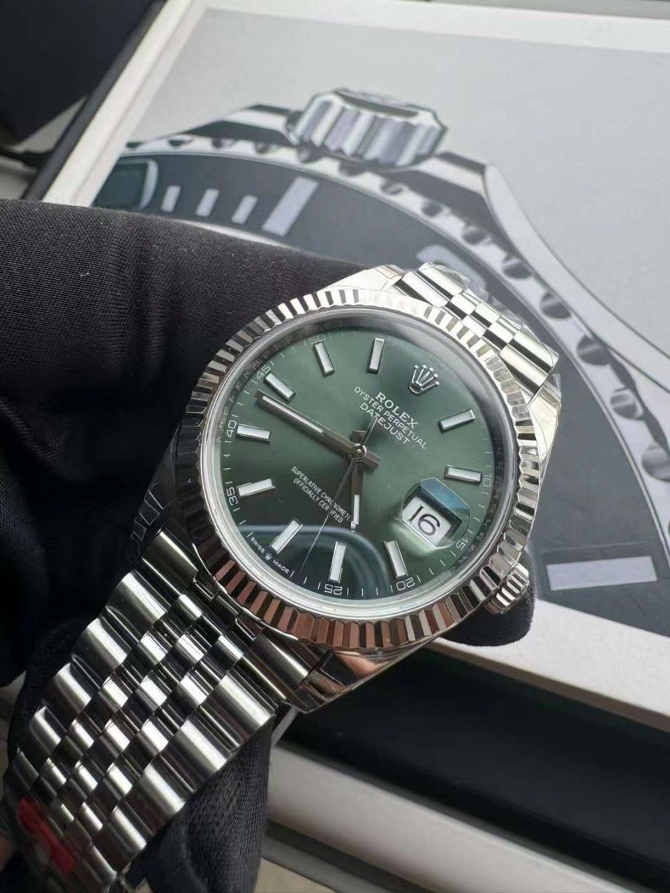 视频评测VS劳力士日志型41MMm126334-0028腕表(薄荷绿) / R828