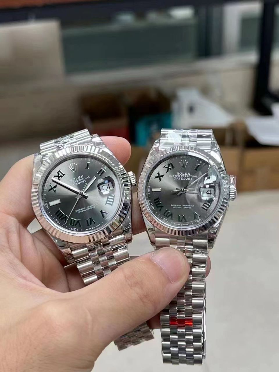 vs劳力士日志型41毫米m126334-0022腕表(绿罗&绿萝) / R829