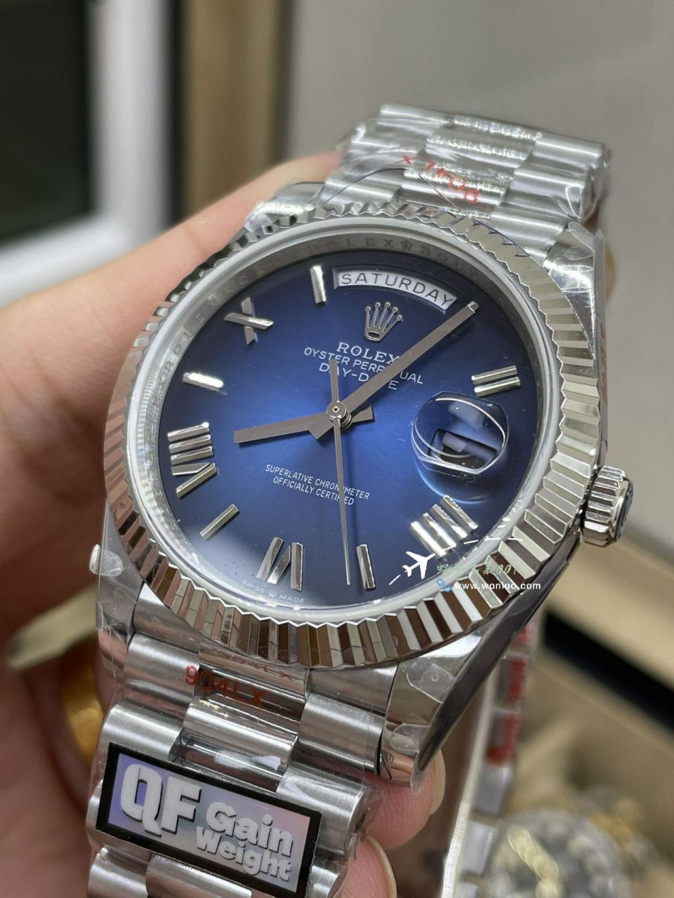 QF劳力士DD星期日历配重版本罗马烟熏绿m228238-0069，渐变蓝m228236-0024，渐变灰m228235-0055 / R857
