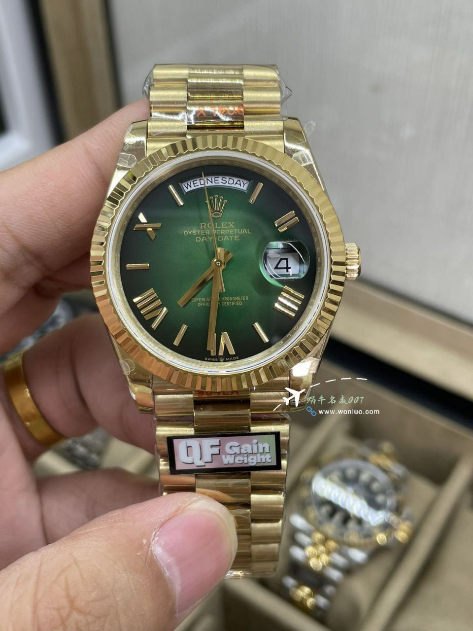 QF劳力士DD星期日历配重版本罗马烟熏绿m228238-0069，渐变蓝m228236-0024，渐变灰m228235-0055 / R857