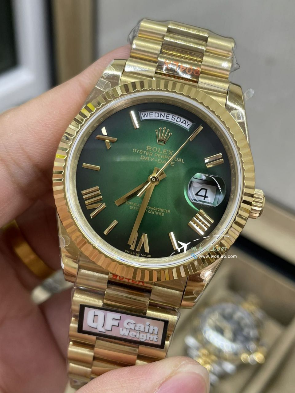 QF劳力士DD星期日历配重版本罗马烟熏绿m228238-0069，渐变蓝m228236-0024，渐变灰m228235-0055 / R857