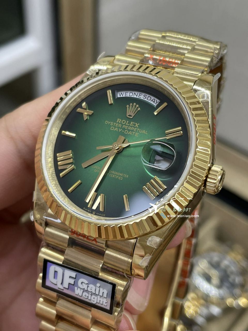 QF劳力士DD星期日历配重版本罗马烟熏绿m228238-0069，渐变蓝m228236-0024，渐变灰m228235-0055 / R857