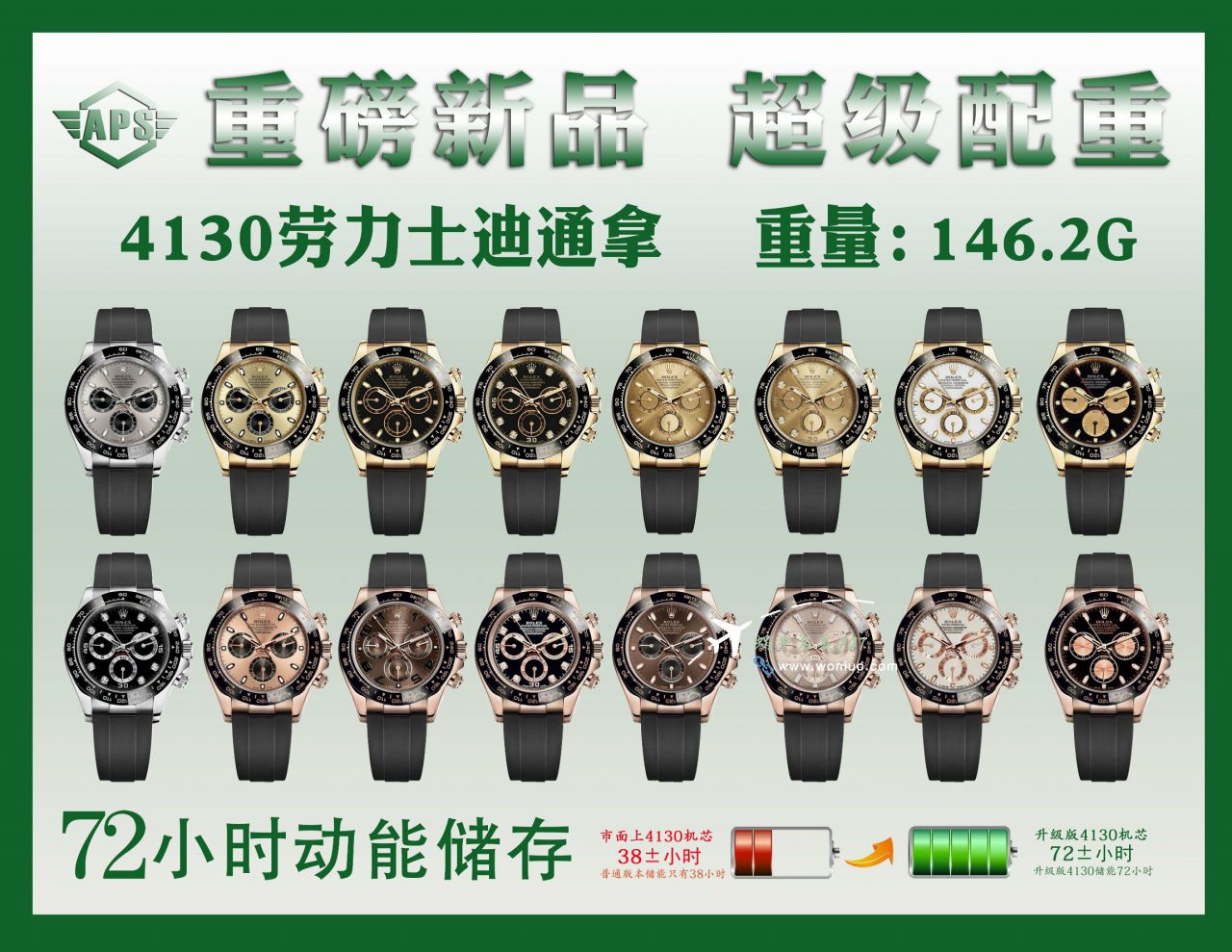 视频评测 APS配重劳力士迪通拿水泥灰M116519ln-0027 / R865